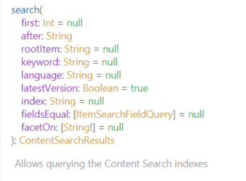 GraphQL Search query